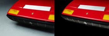 Photo Retouched Ferrari Paninfarina before and after